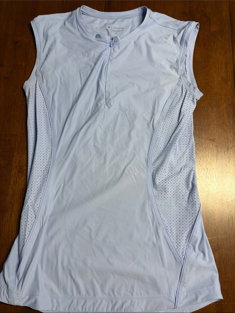 Athleta Pale Lavender Perforated Sleeveless Training Tank